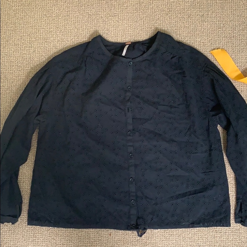 FREE PEOPLE BLACK BLOUSE